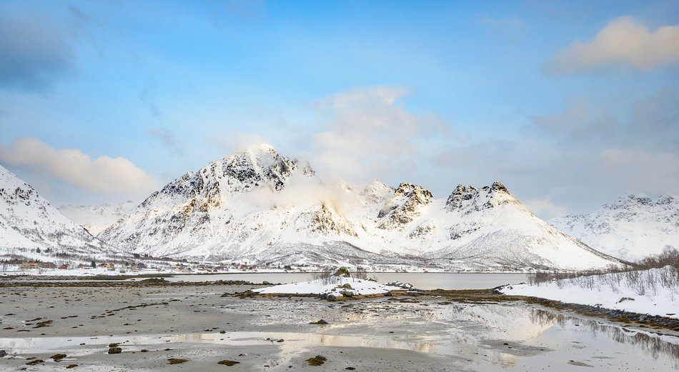 Winterlandschap in de Vesteralen-archipel in Noorwegen van Sjoerd van ...