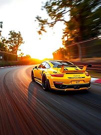 Porsche 911 GT3 RS Gele racezon