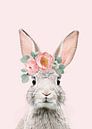Flower crown bunny pink by Classic artwork thumbnail