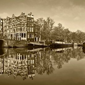 Grachtenhäuser an der Brouwersgracht in Amsterdam. von Frans Lemmens
