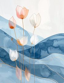 Ethereal Floral Watercolor Landscape by Adi Prasetyo