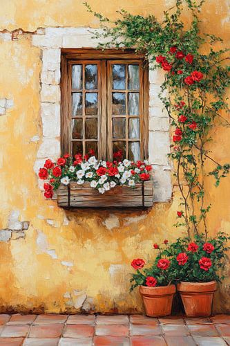 Fenêtre à fleurs Façade