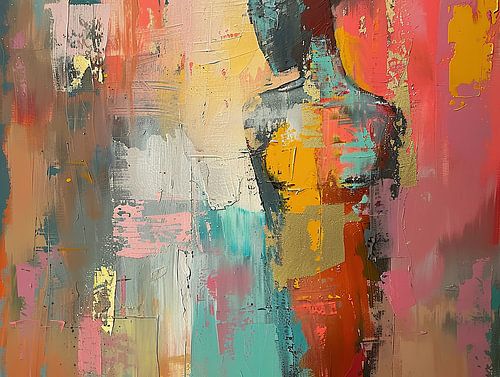 Femme abstraite | Femme abstraite en couleurs