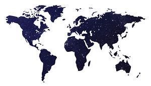 Galaxy Wereld Kaart Donker van World Maps