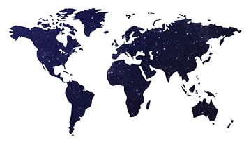 Galaxy Wereld Kaart Donker van World Maps