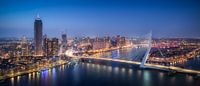 Rotterdam Skyline Erasmusbrug 21:9 van Niels Dam thumbnail