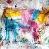 Bunte Kuh - Fröhliches Kinderkunstwerk von Peter Pen Zeichnungen und Gemälde