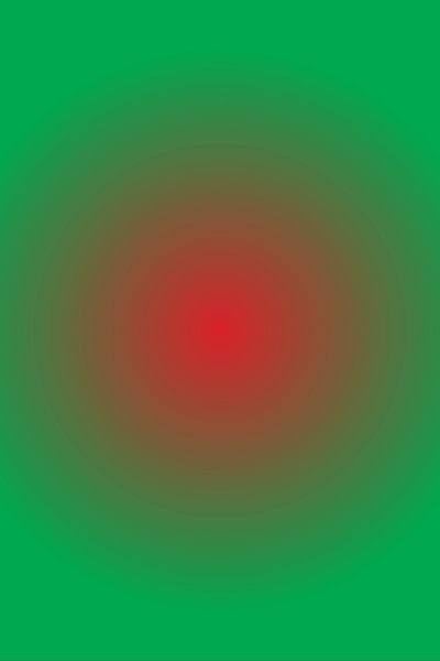 Radialer Farbverlauf im Neon-Stil. Rot und grün. von Dina Dankers