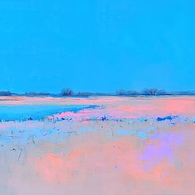 Rosa Feld Rhythmus von Kunst Laune