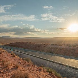 Roadtrip zum Sonnenuntergang von Robert de Boer