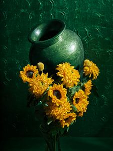 Vaas en bloemen 3/3 van Martijn Hoogendoorn