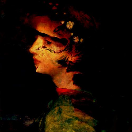 Classic collage with woman no Medusa