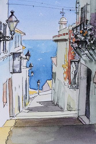 Meeresstrand Aquarell