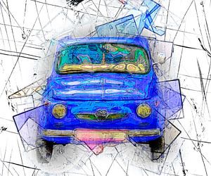 Voiture bleue