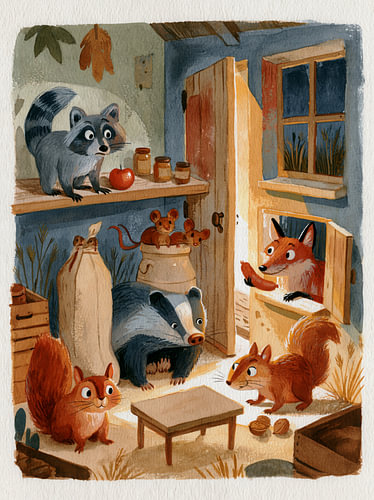De petits voleurs dans le garde-manger – Les Woodland Friends en quête secrète de nourriture