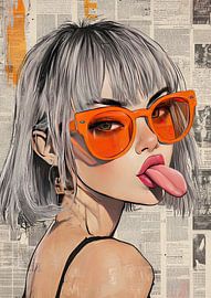 Un regard audacieux avec une touche d'orange