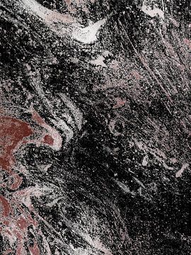 Königlicher Marmor als Abstrakte Kunst auf Schwarz von Mad Dog Art