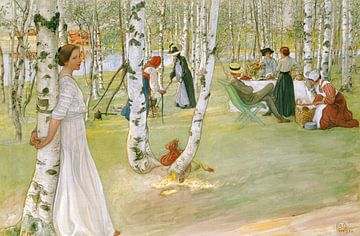 Carl Larsson,Ontbijt in de open lucht, 1910