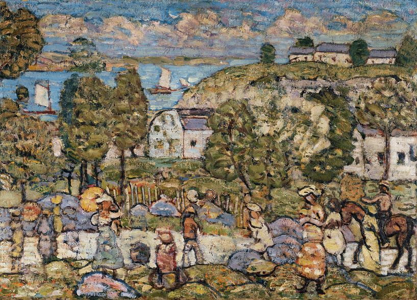 Maurice Prendergast-Landschap bij Nahant van finemasterpiece
