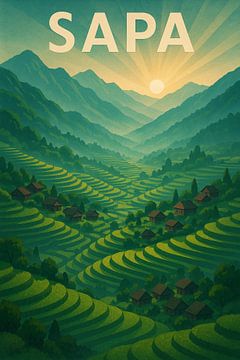 Sapa Bergterrassen - Sonnenaufgang über Vietnams nördlichen Tälern