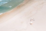 Drone shot van een bijna leeg strand in Zuid Afrika van Roy de ruiter thumbnail