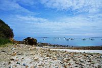 Boten op zee in Bretagne