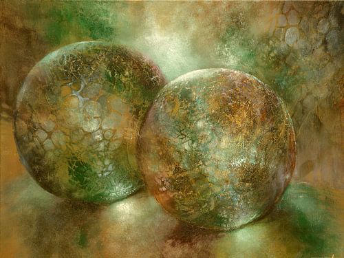 Lyrische Echos in Grün und Gold von Annette Schmucker