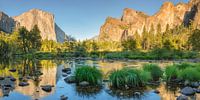 El Capitan weerspiegeld in de Merced River, Yosemite National Park, Californië, VS. van Markus Lange thumbnail