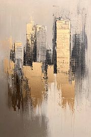 Abstracte gouden skyline kunst van Imperial Art House