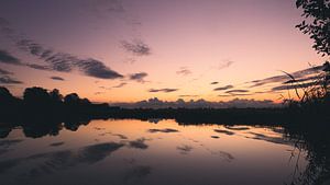 Sonnenuntergang im Polder Reeuwijk von Peter Boon