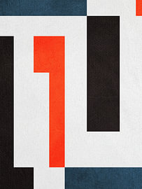 Hedendaagse minimalistische, geometrische abstracte kunst, levendige tinten, kleurrijk van Online Arts