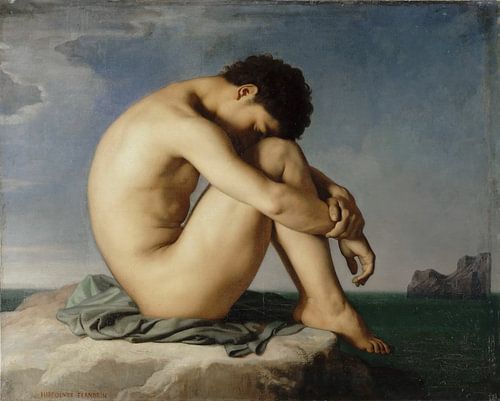 Hippolyte Flandrin, Jongeman bij de zee, 1836
