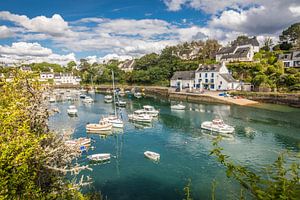 Die Hafenbucht von Doëlan, Clohars-Carnoët, Bretagne