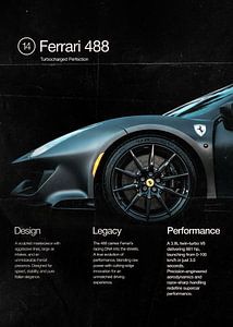 Ferrari 488 en gros plan