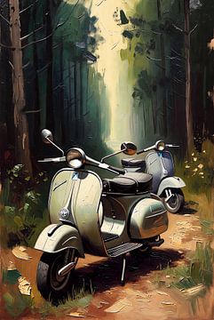 Parkende Motorroller