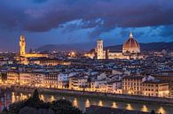 The Blue Hour in Florence, Italy by Anges van der Logt thumbnail