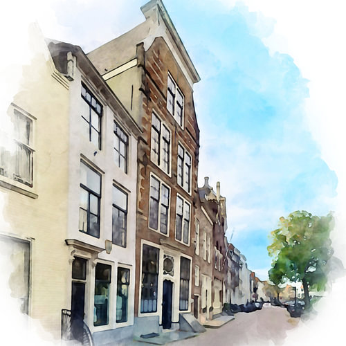 Middelburg, pand Het Gouden Cruys op de Dam