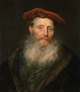 Homme barbu avec un chapeau de velours, Govert Flinck