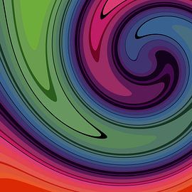 Abstract rainbow gradient multicolor twirl