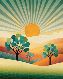Trees at sunrise 2