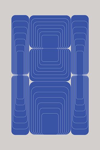 Geometrische blauwe illusie