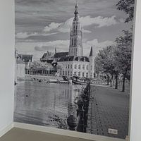 Klantfoto: Breda Spanjaardsgat vanaf Prinsenkade Zwart Wit van JPWFoto, als naadloos behang