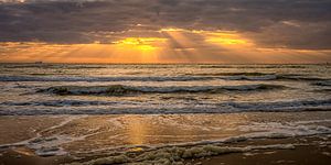 L'échelle de Jacob, au coucher du soleil sur la mer du Nord