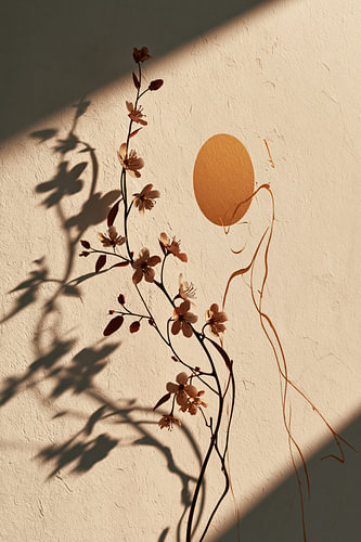 Japandi-Silhouette in der Sonne