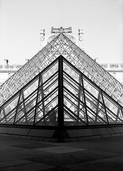 Louvre Pyramid B/W