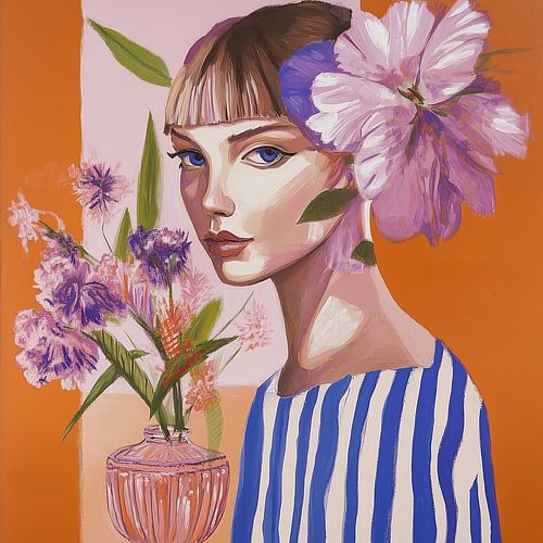 Tanz von Blau und Orange