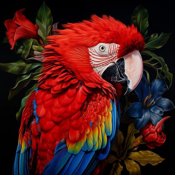 Scarlet macaw by TheXclusive Art