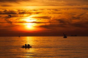 Rostock-Warnemuende : Sonnenuntergang an der  Ostsee