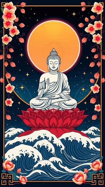 Bouddha / Boeddha Méditation Fleur de lotus par MIROKKU