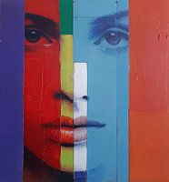 Porträt einer Frau in modernen Farben